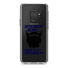 DistinctInk® Clear Shockproof Hybrid Case for Apple iPhone / Samsung Galaxy / Google Pixel - With Great Beard Comes Great Responsibility