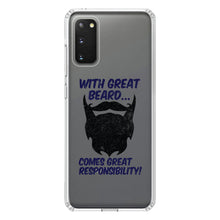 DistinctInk® Clear Shockproof Hybrid Case for Apple iPhone / Samsung Galaxy / Google Pixel - With Great Beard Comes Great Responsibility