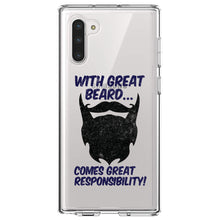 DistinctInk® Clear Shockproof Hybrid Case for Apple iPhone / Samsung Galaxy / Google Pixel - With Great Beard Comes Great Responsibility