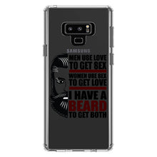 DistinctInk® Clear Shockproof Hybrid Case for Apple iPhone / Samsung Galaxy / Google Pixel - I have a Beard to Get Love & Sex