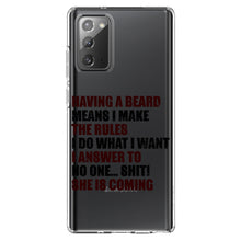 DistinctInk® Clear Shockproof Hybrid Case for Apple iPhone / Samsung Galaxy / Google Pixel - Beard - I Make the Rules, Do What I Want