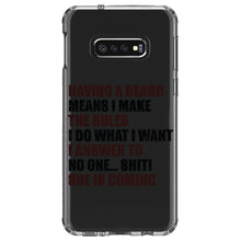 DistinctInk® Clear Shockproof Hybrid Case for Apple iPhone / Samsung Galaxy / Google Pixel - Beard - I Make the Rules, Do What I Want