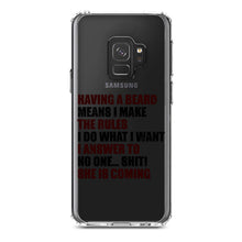 DistinctInk® Clear Shockproof Hybrid Case for Apple iPhone / Samsung Galaxy / Google Pixel - Beard - I Make the Rules, Do What I Want