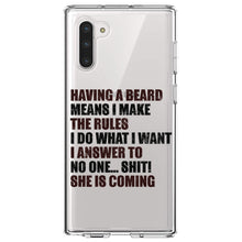 DistinctInk® Clear Shockproof Hybrid Case for Apple iPhone / Samsung Galaxy / Google Pixel - Beard - I Make the Rules, Do What I Want