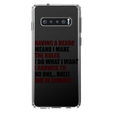 DistinctInk® Clear Shockproof Hybrid Case for Apple iPhone / Samsung Galaxy / Google Pixel - Beard - I Make the Rules, Do What I Want