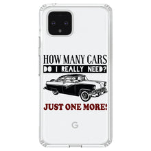 DistinctInk® Clear Shockproof Hybrid Case for Apple iPhone / Samsung Galaxy / Google Pixel - How Many Cars Do I Need?  Just One More