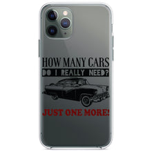 DistinctInk® Clear Shockproof Hybrid Case for Apple iPhone / Samsung Galaxy / Google Pixel - How Many Cars Do I Need?  Just One More