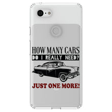 DistinctInk® Clear Shockproof Hybrid Case for Apple iPhone / Samsung Galaxy / Google Pixel - How Many Cars Do I Need?  Just One More