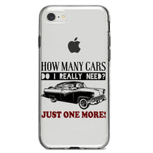 DistinctInk® Clear Shockproof Hybrid Case for Apple iPhone / Samsung Galaxy / Google Pixel - How Many Cars Do I Need?  Just One More