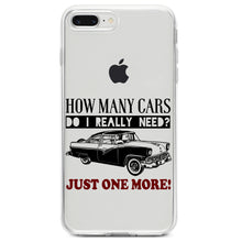 DistinctInk® Clear Shockproof Hybrid Case for Apple iPhone / Samsung Galaxy / Google Pixel - How Many Cars Do I Need?  Just One More