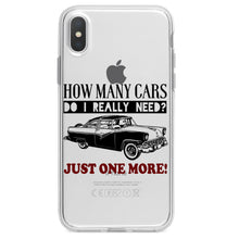 DistinctInk® Clear Shockproof Hybrid Case for Apple iPhone / Samsung Galaxy / Google Pixel - How Many Cars Do I Need?  Just One More