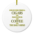 Cigars & Coffee Ceramic Ornament