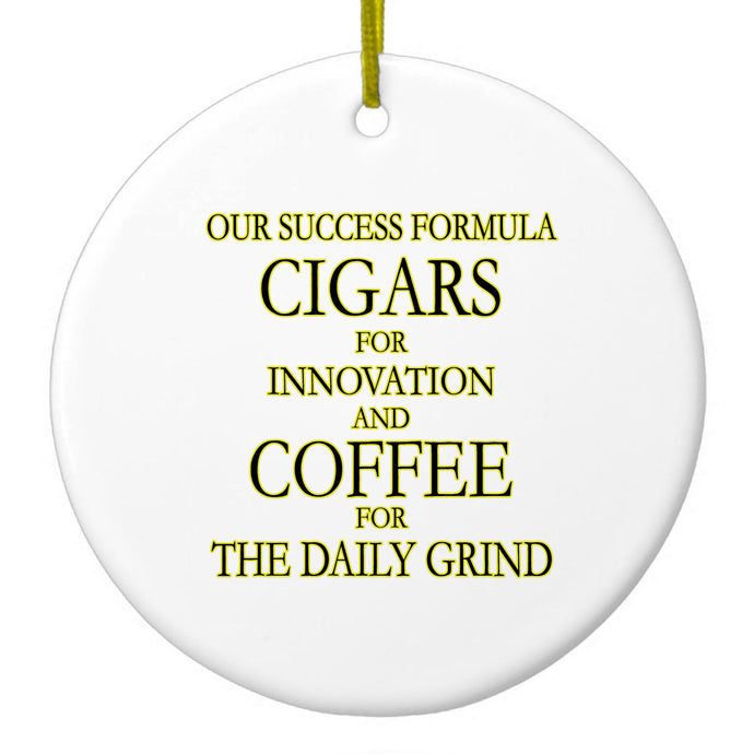 Cigars & Coffee Ceramic Ornament