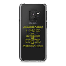 DistinctInk® Clear Shockproof Hybrid Case for Apple iPhone / Samsung Galaxy / Google Pixel - Success Formula - Cigars & Coffee