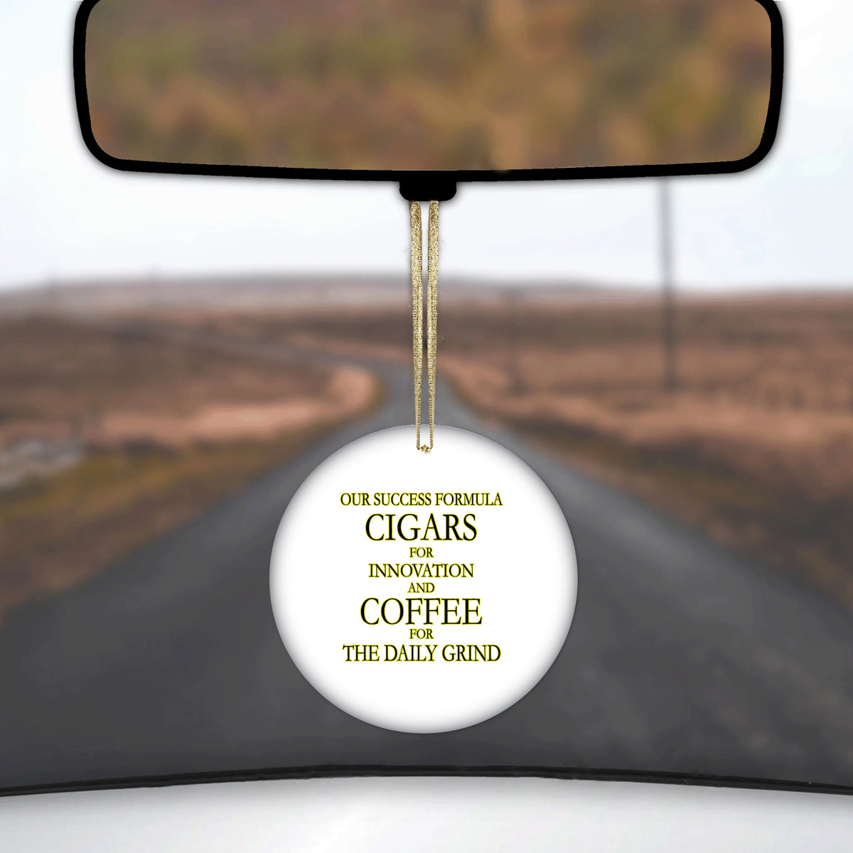 Cigars & Coffee Ceramic Ornament, view 3