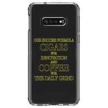 DistinctInk® Clear Shockproof Hybrid Case for Apple iPhone / Samsung Galaxy / Google Pixel - Success Formula - Cigars & Coffee