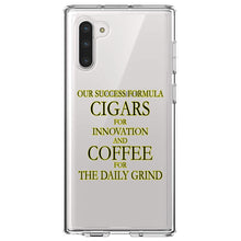 DistinctInk® Clear Shockproof Hybrid Case for Apple iPhone / Samsung Galaxy / Google Pixel - Success Formula - Cigars & Coffee