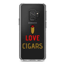 DistinctInk® Clear Shockproof Hybrid Case for Apple iPhone / Samsung Galaxy / Google Pixel - I Love Cigars