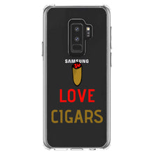 DistinctInk® Clear Shockproof Hybrid Case for Apple iPhone / Samsung Galaxy / Google Pixel - I Love Cigars