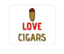 DistinctInk Custom Foam Rubber Mouse Pad - 1/4" Thick - I Love Cigars