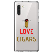 DistinctInk® Clear Shockproof Hybrid Case for Apple iPhone / Samsung Galaxy / Google Pixel - I Love Cigars
