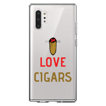 DistinctInk® Clear Shockproof Hybrid Case for Apple iPhone / Samsung Galaxy / Google Pixel - I Love Cigars