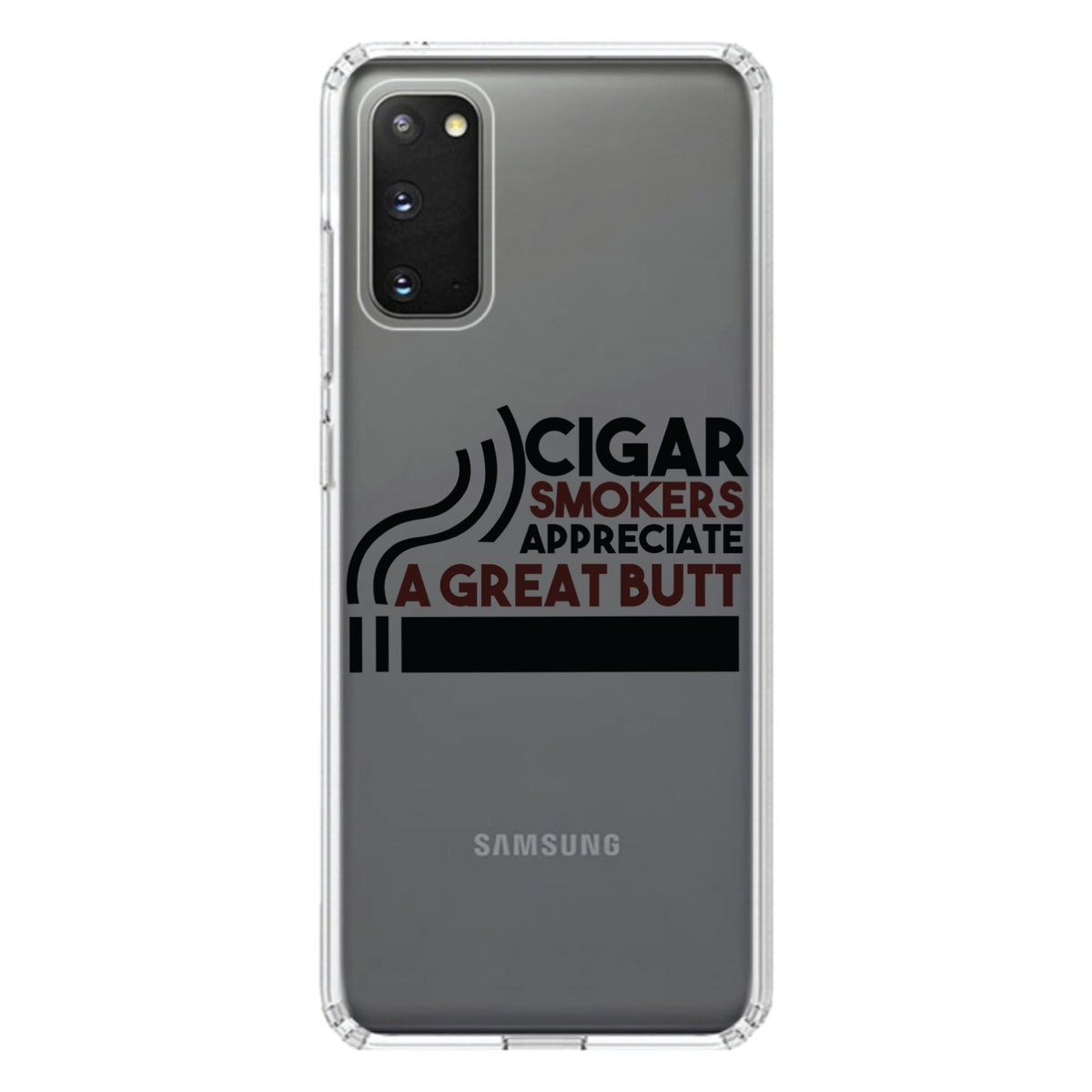 Cigar Smokers Appreciate a Great Butt Clear Shockproof iPhone Case, view 13