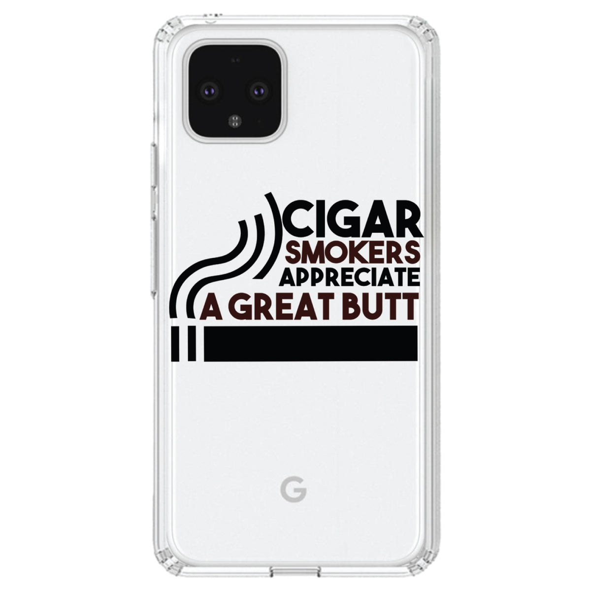 Cigar Smokers Appreciate a Great Butt Clear Shockproof iPhone Case, view 24
