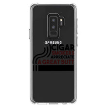 DistinctInk® Clear Shockproof Hybrid Case for Apple iPhone / Samsung Galaxy / Google Pixel - Cigar Smokers Appreciate a Great Butt