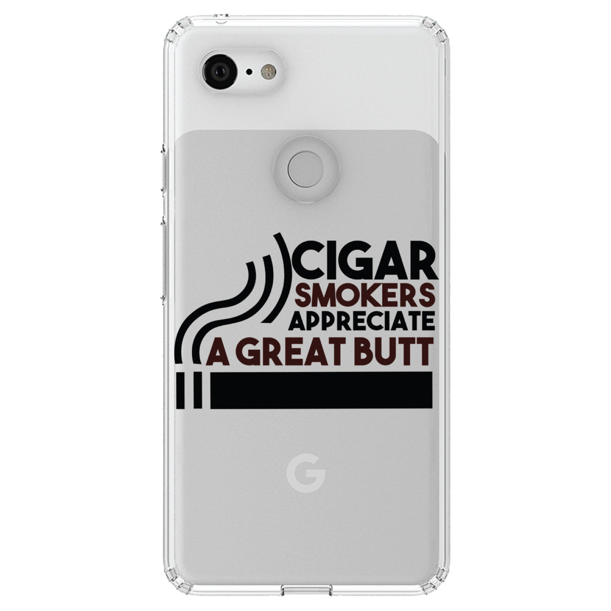 Cigar Smokers Appreciate a Great Butt Clear Shockproof iPhone Case, view 21