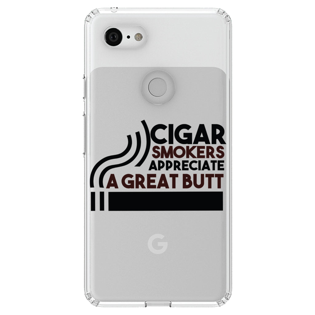 Cigar Smokers Appreciate a Great Butt Clear Shockproof iPhone Case, view 22