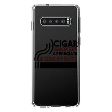 DistinctInk® Clear Shockproof Hybrid Case for Apple iPhone / Samsung Galaxy / Google Pixel - Cigar Smokers Appreciate a Great Butt