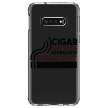 DistinctInk® Clear Shockproof Hybrid Case for Apple iPhone / Samsung Galaxy / Google Pixel - Cigar Smokers Appreciate a Great Butt