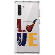 DistinctInk® Clear Shockproof Hybrid Case for Apple iPhone / Samsung Galaxy / Google Pixel - Love Pipe Smoking
