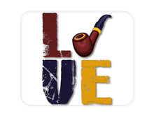 DistinctInk Custom Foam Rubber Mouse Pad - 1/4" Thick - Love Pipe Smoking