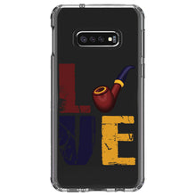 DistinctInk® Clear Shockproof Hybrid Case for Apple iPhone / Samsung Galaxy / Google Pixel - Love Pipe Smoking