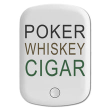 DistinctInk Magnetic Battery Pack, Wireless Portable Charger with USB-C Cable, Compatible with MagSafe iPhone 14 / 13 / 12 Series - Poker Whiskey Cigar