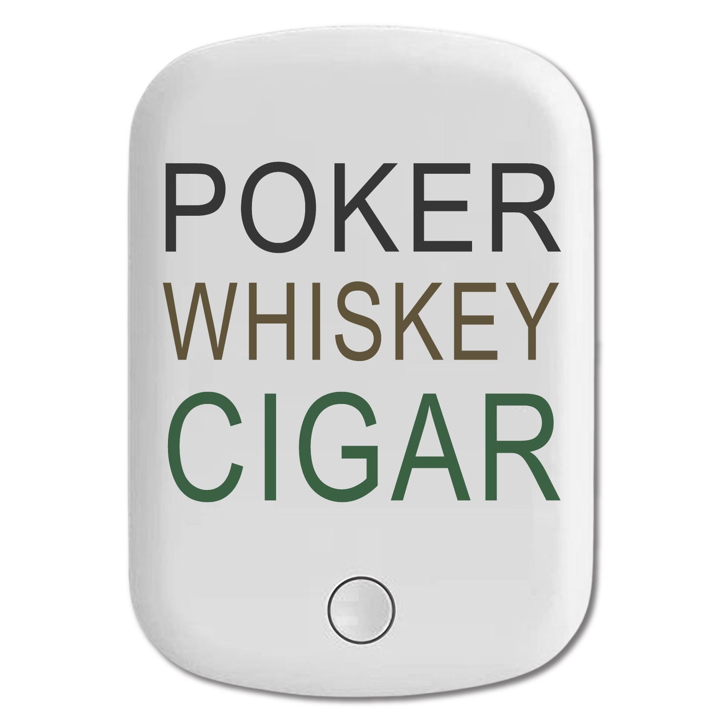DistinctInk Magnetic Battery Pack, Wireless Portable Charger with USB-C Cable, Compatible with MagSafe iPhone 14 / 13 / 12 Series - Poker Whiskey Cigar