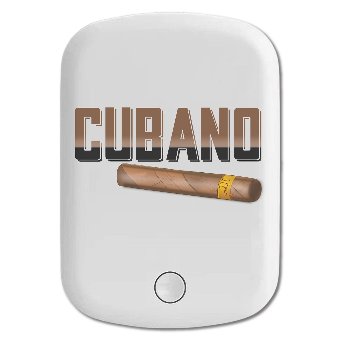 DistinctInk Magnetic Battery Pack, Wireless Portable Charger with USB-C Cable, Compatible with MagSafe iPhone 14 / 13 / 12 Series - Cubano.  Cigars