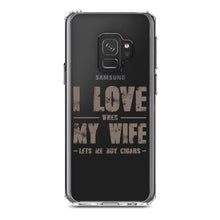 DistinctInk® Clear Shockproof Hybrid Case for Apple iPhone / Samsung Galaxy / Google Pixel - I Love When My Wife Lets Me Buy Cigars
