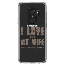 DistinctInk® Clear Shockproof Hybrid Case for Apple iPhone / Samsung Galaxy / Google Pixel - I Love When My Wife Lets Me Buy Cigars