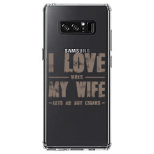 DistinctInk® Clear Shockproof Hybrid Case for Apple iPhone / Samsung Galaxy / Google Pixel - I Love When My Wife Lets Me Buy Cigars