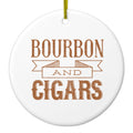 Bourbon and Cigars Ceramic Ornament