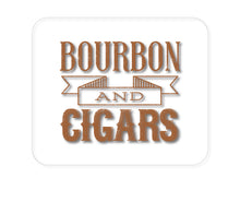 DistinctInk Custom Foam Rubber Mouse Pad - 1/4" Thick - Bourbon and Cigars