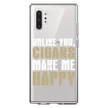DistinctInk® Clear Shockproof Hybrid Case for Apple iPhone / Samsung Galaxy / Google Pixel - Unlike You, Cigars Make Me Happy