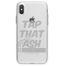 DistinctInk® Clear Shockproof Hybrid Case for Apple iPhone / Samsung Galaxy / Google Pixel - Tap That Ash - Cigars