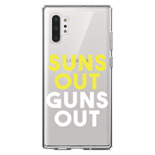 DistinctInk® Clear Shockproof Hybrid Case for Apple iPhone / Samsung Galaxy / Google Pixel - Suns Out, Guns Out