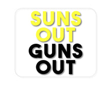 DistinctInk Custom Foam Rubber Mouse Pad - 1/4" Thick - Suns Out, Guns Out