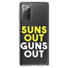 DistinctInk® Clear Shockproof Hybrid Case for Apple iPhone / Samsung Galaxy / Google Pixel - Suns Out, Guns Out