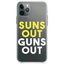 DistinctInk® Clear Shockproof Hybrid Case for Apple iPhone / Samsung Galaxy / Google Pixel - Suns Out, Guns Out
